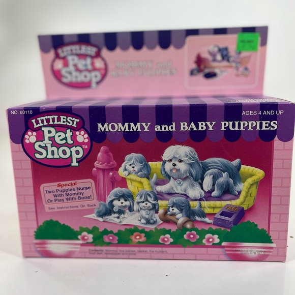 Littlest Pet Shop Other - 1992 KENNER LITTLEST‎ PET SHOP MOMMY AND BABY PUPPIES 60110 New